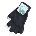 Black Stretchable Gloves with Telefingers